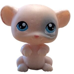 HASBRO - Littlest Pet Shop Pink And Grey Mouse Blue Eyes #102